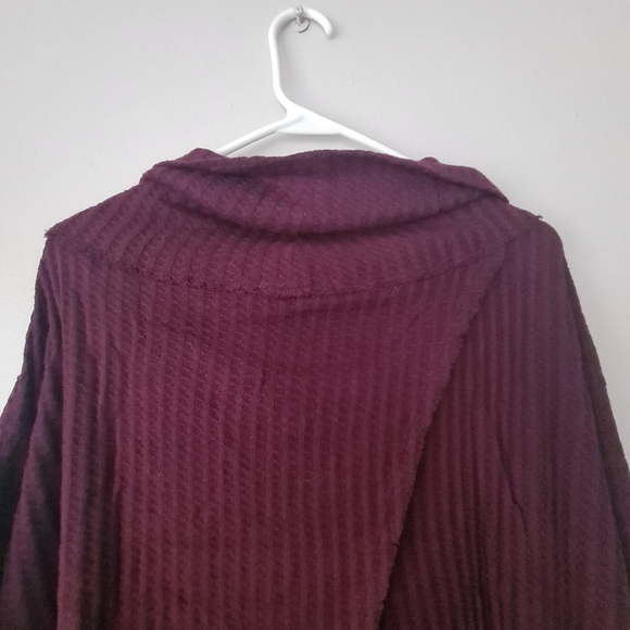 Free People Juicy Long Sleeve Top in Wine - Picture 8 of 9